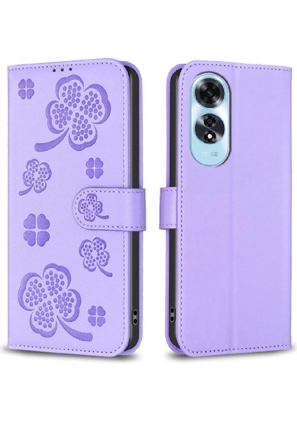 Oppo A60 4g Yonca Iş Ekleme Çok Renkli Cüzdan Için Flip Case (Yurt Dışından)