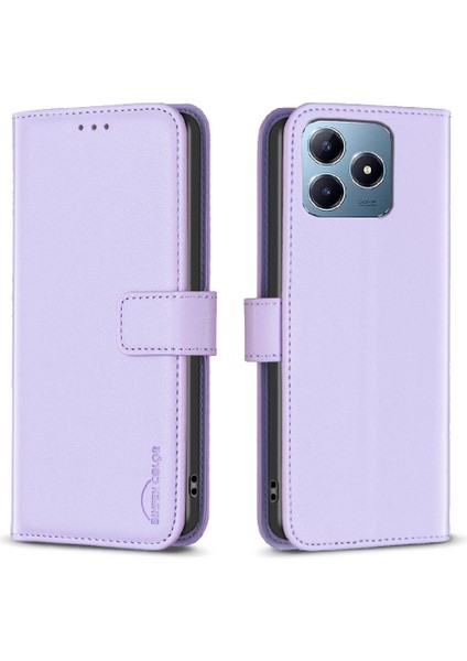 Realme C63 Cüzdan Deri Çanta Iş Çok Renkli Yuvası Için Flip Case (Yurt Dışından)