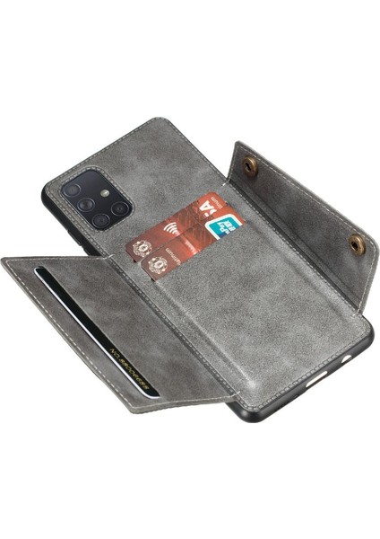 Samsung Galaxy A71 4g Buit Için Cüzdan Kılıf Demir Cüzdan Kılıf Kickstand (Yurt Dışından)