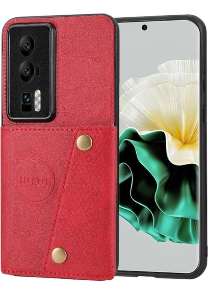 Cüzdan Kılıf Için Huawei P60 Buit Demir Kart Tutucu Cüzdan Kılıf Darbeye (Yurt Dışından)