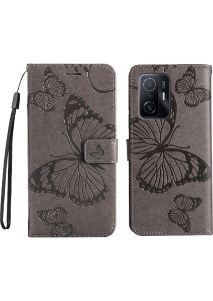Xiaomi 11T/11T Pro Pu Deri Darbeye Kapak Manyetik Flip Case (Yurt Dışından)