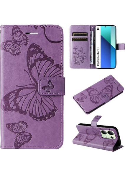 Xiaomi Redmi Not 13 Için Flip Case 4g Flip Kickstand Pu Deri Darbeye (Yurt Dışından)
