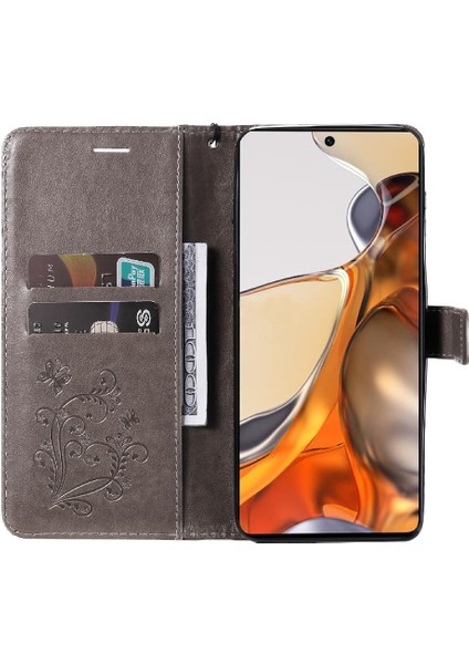 Xiaomi 11T/11T Pro Pu Deri Darbeye Kapak Manyetik Flip Case (Yurt Dışından)