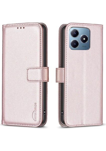 Realme C61 Çoklu Kart Yuvası Çok Renkli Cüzdan Deri Çanta Için Flip Case (Yurt Dışından)