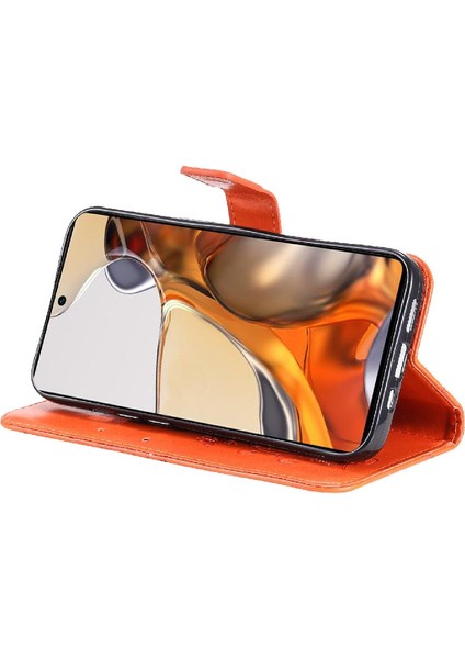 Xiaomi 11T/11T Pro Pu Deri Darbeye Kapak Manyetik Flip Case (Yurt Dışından)