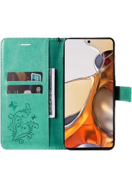 Xiaomi 11T/11T Pro Pu Deri Darbeye Kapak Manyetik Flip Case (Yurt Dışından)