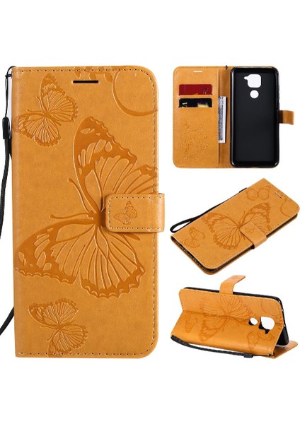 Xiaomi Redmi Not 9 Için Flip Case Kart ile 4g Darbeye Kapak Pu Deri (Yurt Dışından)
