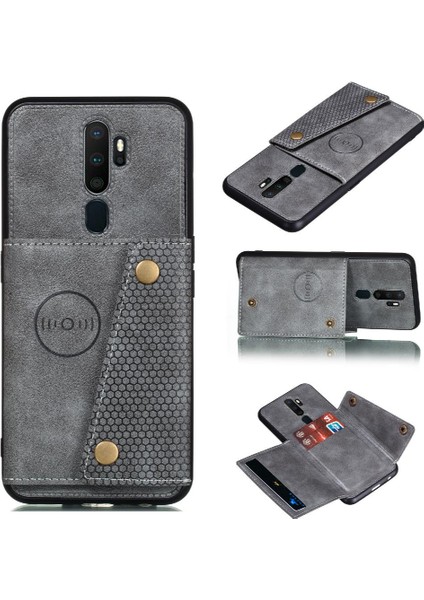 Oppo A9 2020 Buit Için Cüzdan Kılıf Demir Cüzdan Kılıf Kickstand Darbeye (Yurt Dışından)