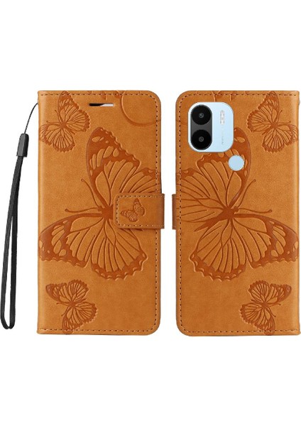Xiaomi Redmi A1 Artı Manyetik Kapak Için Flip Case Kart Yuvası Standı ile Pu (Yurt Dışından)