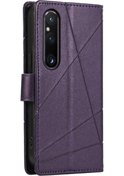 Sony Xperia 1 V Üç Kart Yuvaları Için Flip Case Kickstand Darbeye Şok (Yurt Dışından)