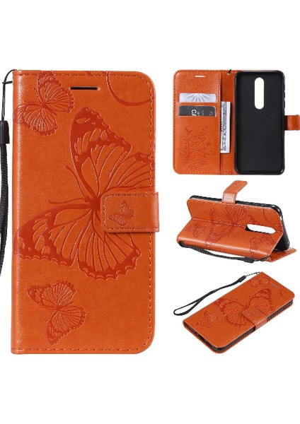 Nokia 7.1 Için Flip Case Pu Deri Flip Kickstand Manyetik Kapak Kapak (Yurt Dışından)