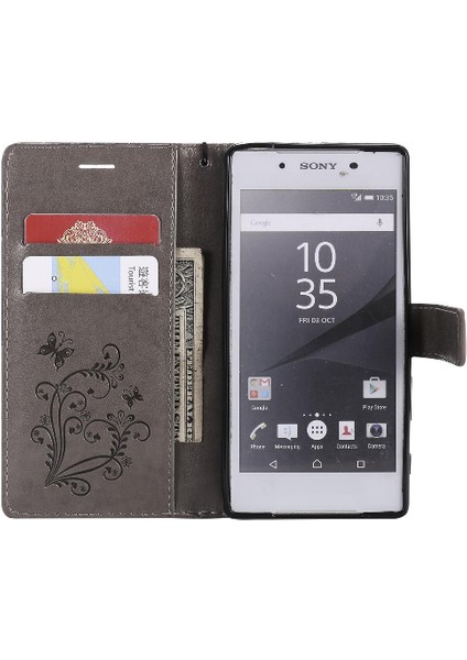 Sony Xperia Z5 Flip Kickstand Manyetik Kapak Için Flip Case Kart Yuvası ile (Yurt Dışından) indirimleri
