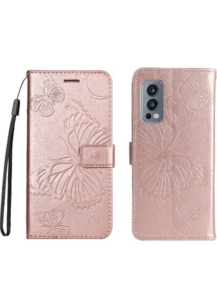 Oneplus Nord 2 5g Darbeye Kapak Pu Deri Flip Kickstand Için Flip Case (Yurt Dışından)