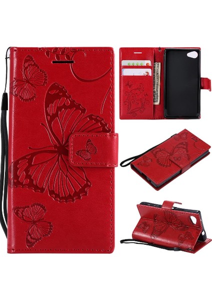 Sony Xperia Z5 Mini Flip Kickstand Pu Deri Manyetik Kapak Için Flip Case (Yurt Dışından)