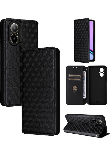 Realme 12 Lite 4g Cüzdan Için Kılıf 3D Desen Kart Yuvaları Tutucu Manyetik (Yurt Dışından)