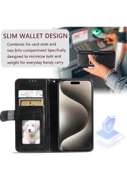 Xiaomi Redmi Için Flip Case Xiaomi 4g 6 Kart Yuvaları Kickstand Cüzdan Pu Deri (Yurt Dışından) indirimleri
