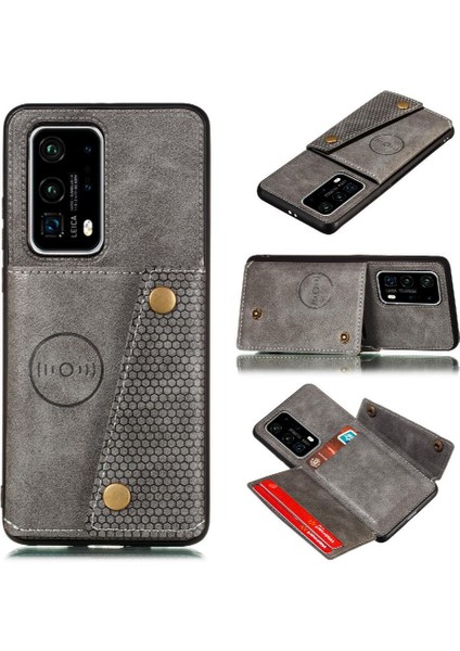 Cüzdan Kılıf Için Huawei P40 Buit Demir Kart Tutucu Cüzdan Kılıf Darbeye (Yurt Dışından) indirimleri
