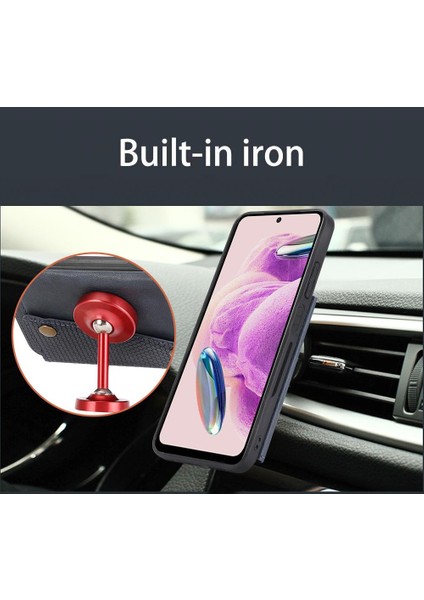 Cüzdan Durumda Xiaomi Redmi Not 12S Cüzdan Durumda Kart Tutucu Kickstand Içinde (Yurt Dışından)