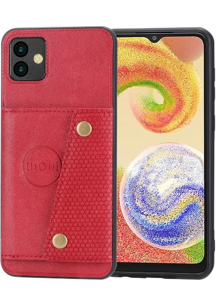 Samsung Galaxy A04 Kickstand Cüzdan Kılıf Için Cüzdan Kılıf Darbeye Kart (Yurt Dışından)