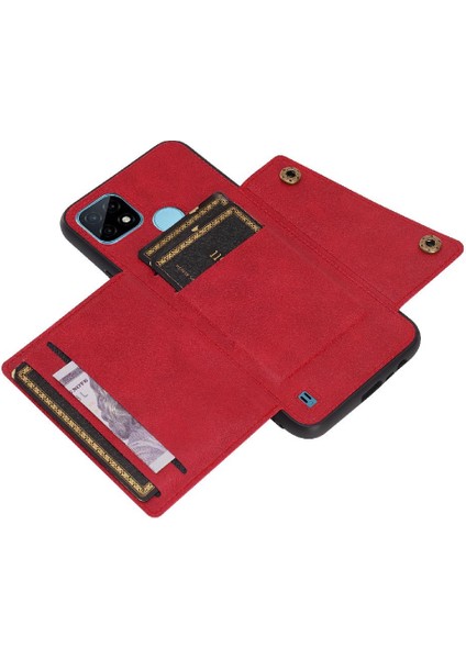 Cüzdan Durumda Realme C21 Buit Demir Darbeye Koruyucu Kickstand (Yurt Dışından) modelleri
