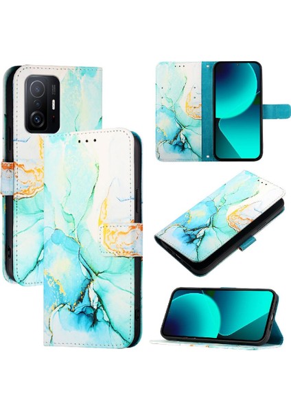Xiaomi Redmi K30S Cüzdan Mermer Desen Kickstand Pu Deri (Yurt Dışından) indirimleri