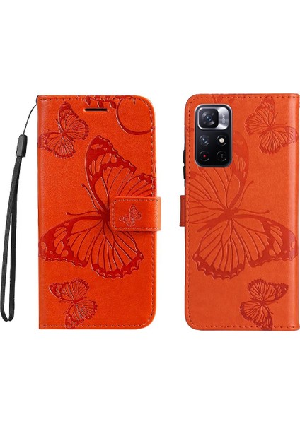 Xiaomi Redmi Not 11T Için Flip Case 5g Darbeye Kapak Kart Yuvası ile Pu (Yurt Dışından)