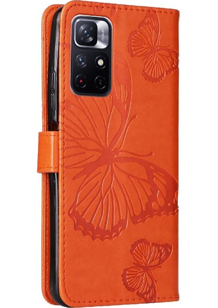 Xiaomi Redmi Not 11T Için Flip Case 5g Darbeye Kapak Kart Yuvası ile Pu (Yurt Dışından)