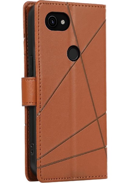 Google Piksel 3A Için Flip Case Kickstand Şok Emici Darbeye Üç (Yurt Dışından) indirimleri