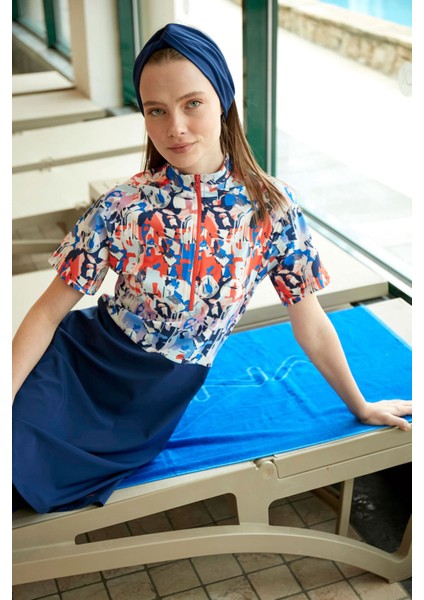 Paraşüt Lacivert Taytlı Yarı Kapalı Mayo M2452 fiyatları