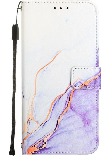 Tecno Camon 30 Premier 5g Pu Deri Mermer Desen Kickstand Için Kılıf (Yurt Dışından)