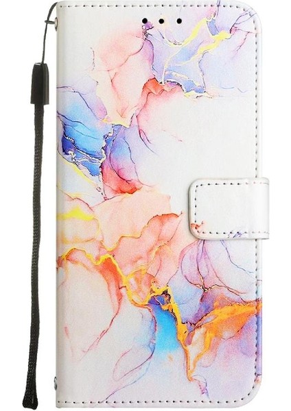 Tecno Camon 20 Pro 5g Mermer Desen Kickstand Pu Deri Cüzdan Için Kılıf (Yurt Dışından)