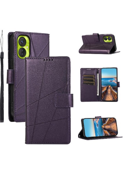 Tecno Spark 9 Pro Kickstand Üç Kart Yuvaları Için Flip Case Darbeye (Yurt Dışından)