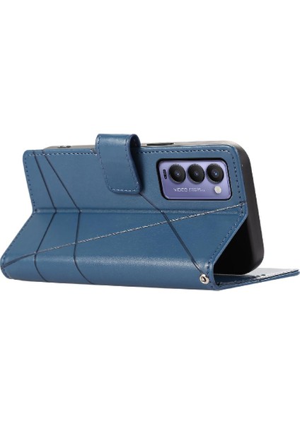Tecno Camon 18P Kickstand Şok Emici Darbeye Dayanıklı Üç Için Flip Case (Yurt Dışından)