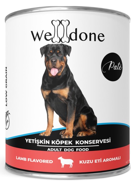 Kuzu Etli Pate Yetişkin Köpek Konservesi 400 Gr