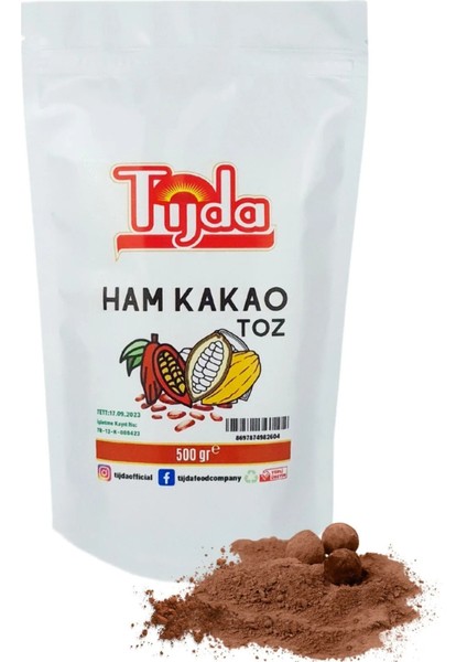 Organik Ham Kakao Toz Glutensiz,vegan 500 gr