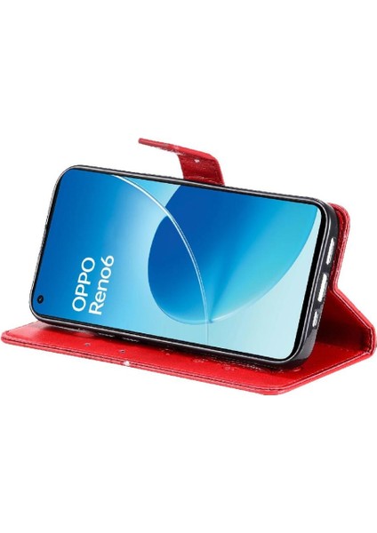 Kart Yuvası Standı ile Oppo Oppo 6 4g Için Flip Case Pu Deri Flip Manyetik (Yurt Dışından)