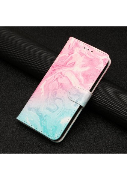 Huawei Y7A Pu Deri Cüzdan Manyetik Mermer Desen Kartı Için Flip Case (Yurt Dışından)