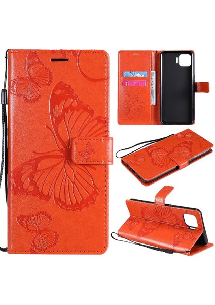Oppo F17 Pro Için Flip Case Darbeye Kapak Kart Yuvası Standı ile Pu Çevirin (Yurt Dışından)
