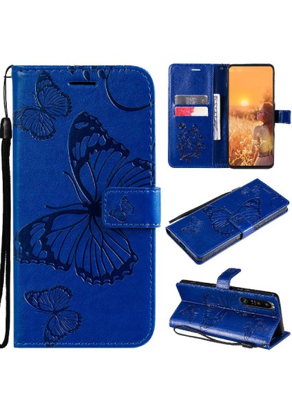 Kart Yuvası Standı ile Sony Xperia 1 Iii Için Flip Case Pu Deri Manyetik (Yurt Dışından)