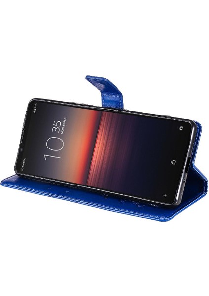 Kart Yuvası Standı ile Sony Xperia 1 Iii Için Flip Case Pu Deri Manyetik (Yurt Dışından)