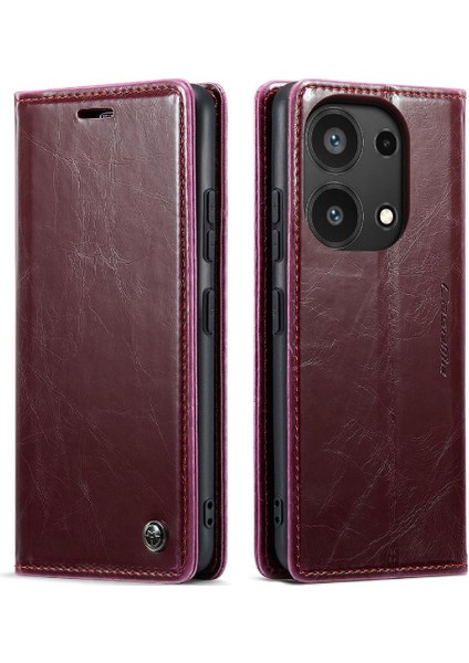 Xiaomi Redmi Not 13 Pro 4g Için Flip Case Çılgın At Pu Deri Retro (Yurt Dışından)