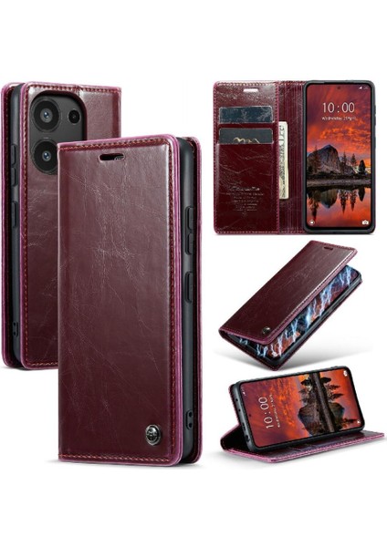 Xiaomi Redmi Not 13 Pro 4g Için Flip Case Çılgın At Pu Deri Retro (Yurt Dışından)