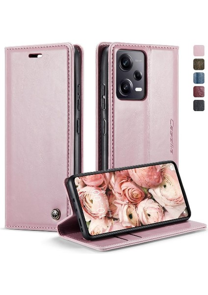 Xiaomi Poco X5 Pro 5g Için Flip Case Kart Tutucu Çılgın At Pu Deri (Yurt Dışından)