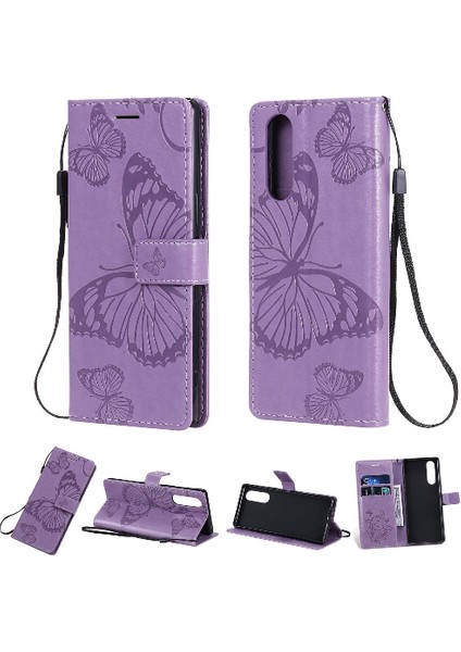 Sony Xperia 5 Flip Kickstand Manyetik Kapak Pu Deri ile Flip Case (Yurt Dışından)