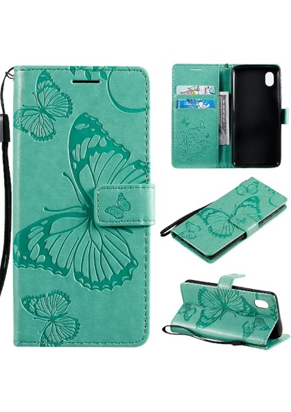 Kart Yuvası Standı ile Samsung Galaxy A01 Çekirdek Için Flip Case Pu Deri Flip (Yurt Dışından)