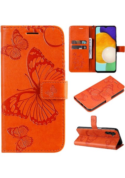 Samsung Galaxy A13 5g Için Flip Case Kart Yuvası Standı ile Kickstand Pu Çevirin (Yurt Dışından)