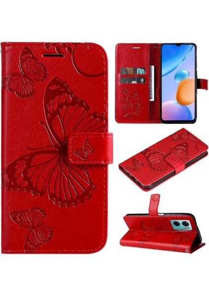 Xiaomi Redmi Not 11E Için Flip Case Pu Deri Darbeye Kapak Manyetik (Yurt Dışından)