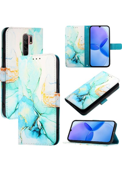 Xiaomi Poco M1 Cüzdan Mermer Desen Kickstand Pu Deri Kılıf (Yurt Dışından) indirimleri