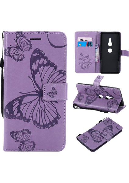 Sony Xperia Xz2 Manyetik Kapak Flip Case Kickstand Pu Deri (Yurt Dışından)