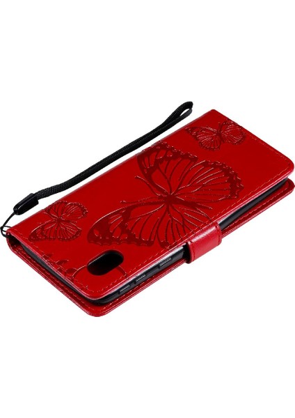 Kart Yuvası Standı ile Samsung Galaxy A01 Çekirdek Için Flip Case Pu Deri Flip (Yurt Dışından)